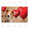 America Forever Puppy Love Heart Doormat