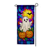 America Forever Stained Glass Ghost Halloween Garden Banner Flag