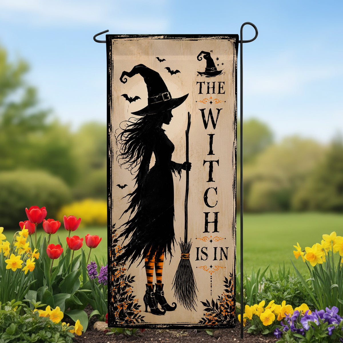 America Forever The Witch Is In Garden Banner Flag