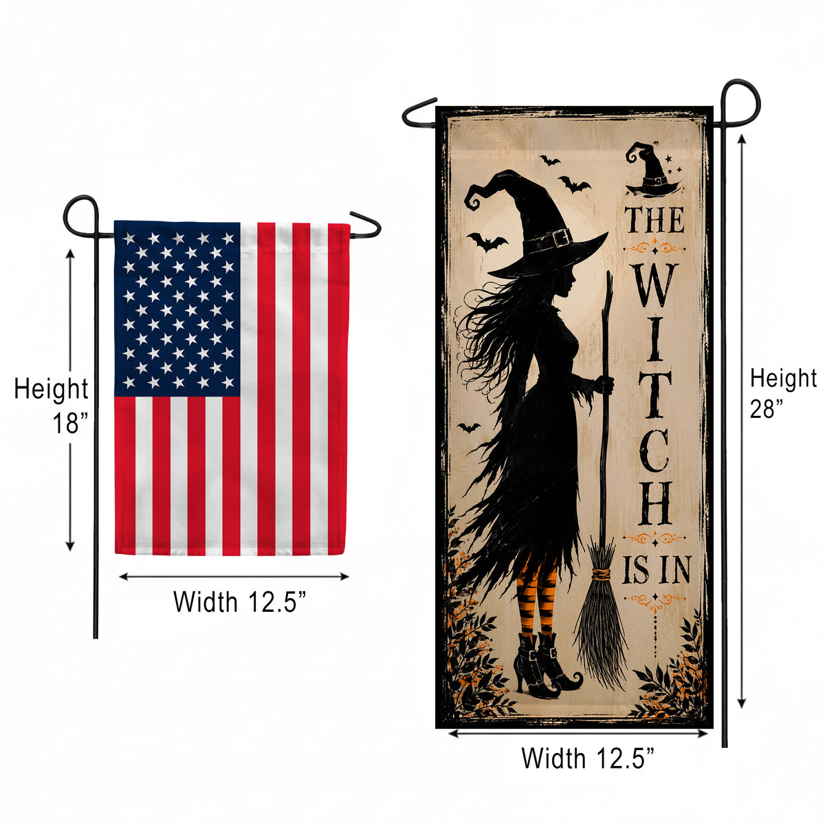 America Forever The Witch Is In Garden Banner Flag