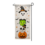 America Forever Stacked Halloween Friends Garden Banner Flag