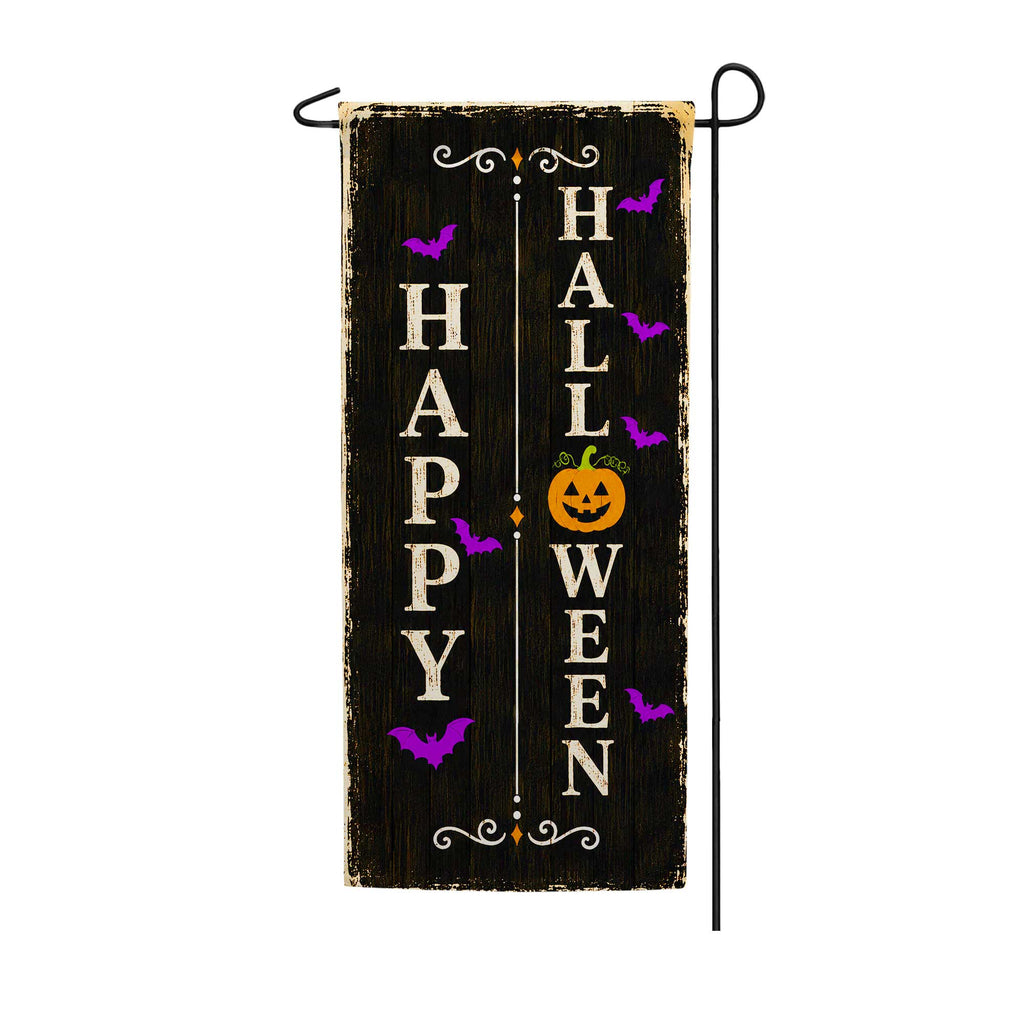 America Forever Happy Halloween Pumpkin Bats Garden Banner Flag