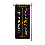 America Forever Happy Halloween Pumpkin Bats Garden Banner Flag
