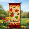 America Forever Fall Leaves Welcome Garden Banner Flag
