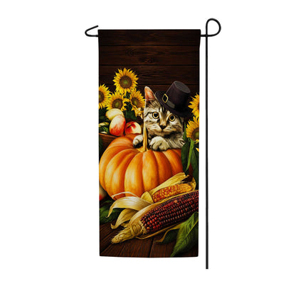 America Forever Pilgrim Cat Garden Banner Flag