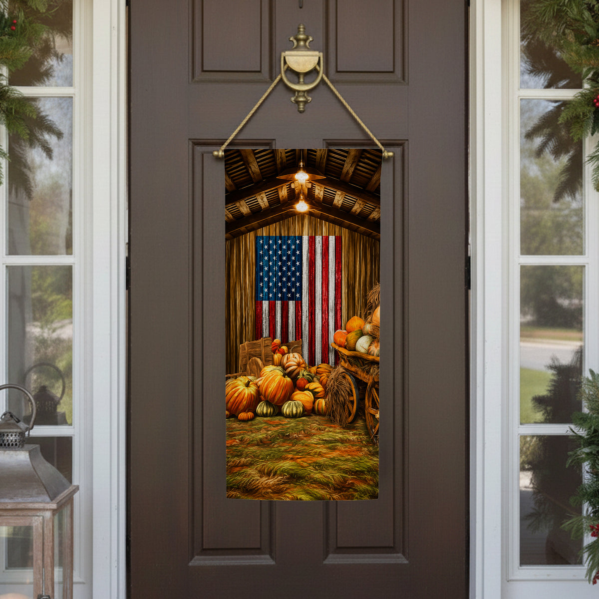 America Forever Harvested With American Pride Garden Banner Flag