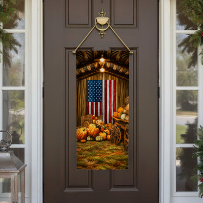 America Forever Harvested With American Pride Garden Banner Flag