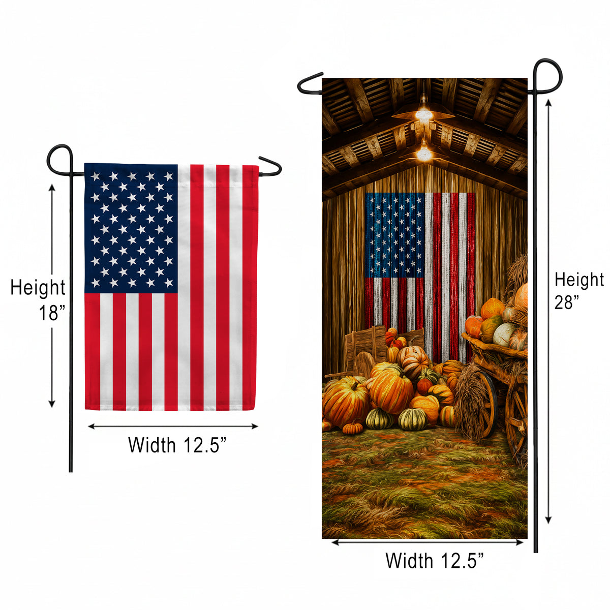 America Forever Harvested With American Pride Garden Banner Flag