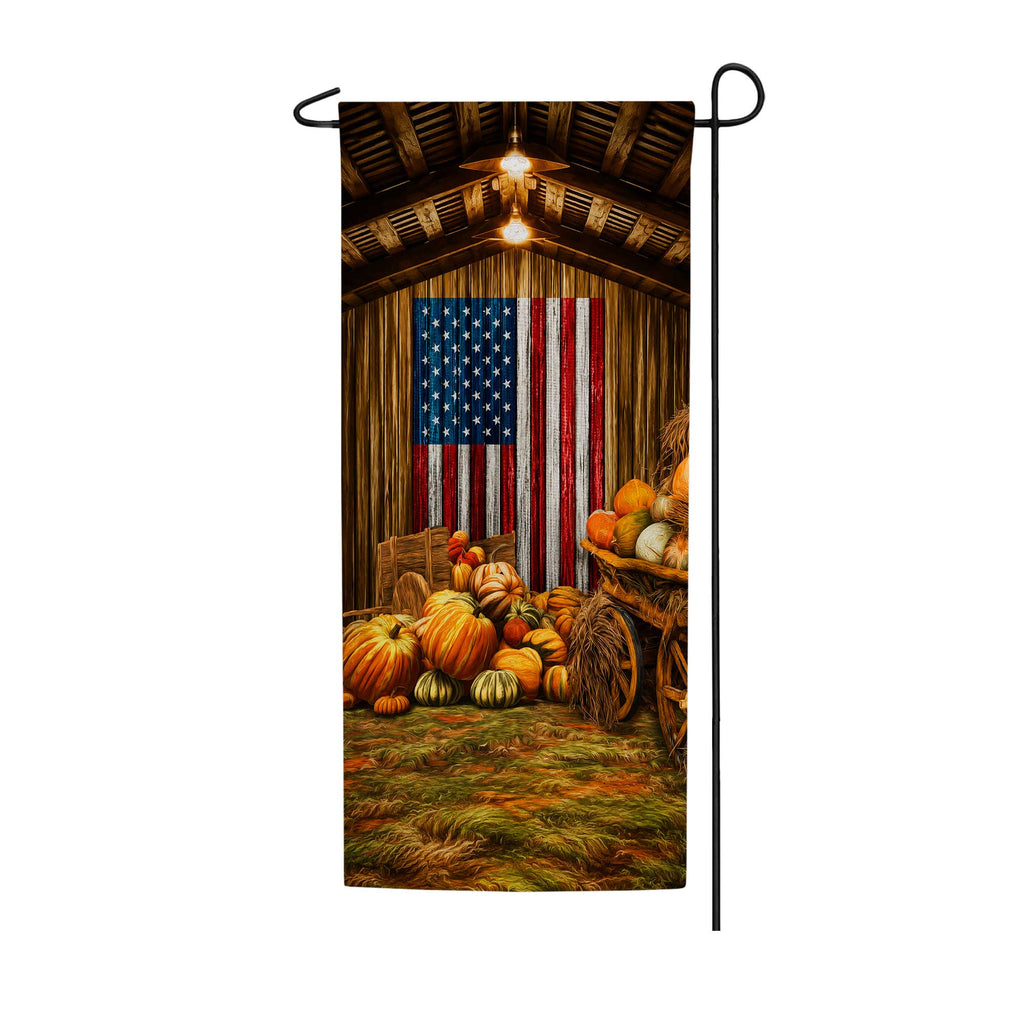 America Forever Harvested With American Pride Garden Banner Flag
