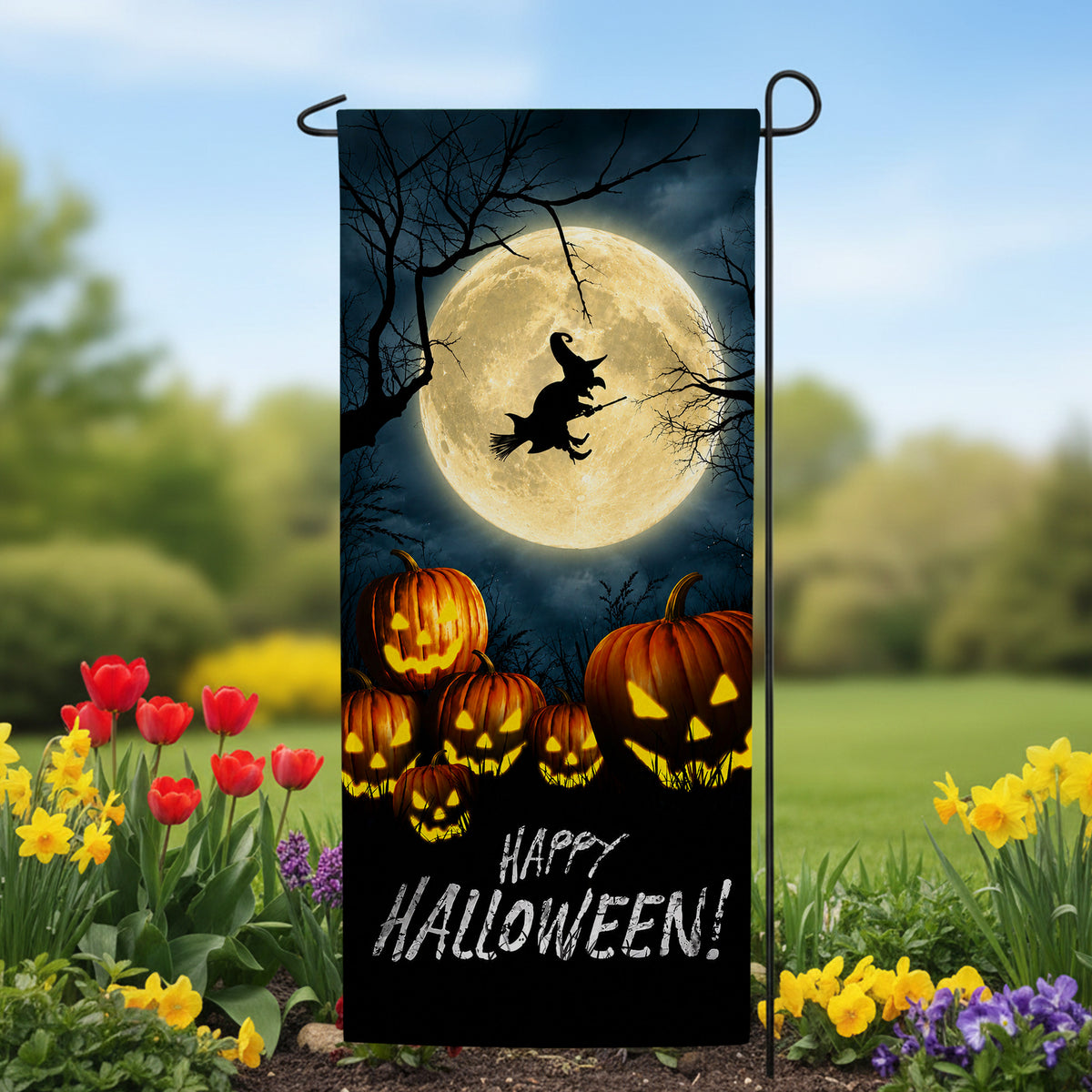 America Forever Moonlight Witch Flight Garden Banner Flag