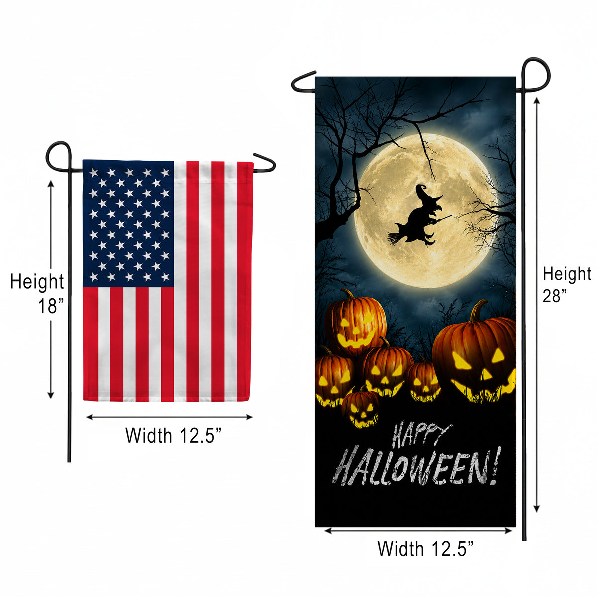 America Forever Moonlight Witch Flight Garden Banner Flag