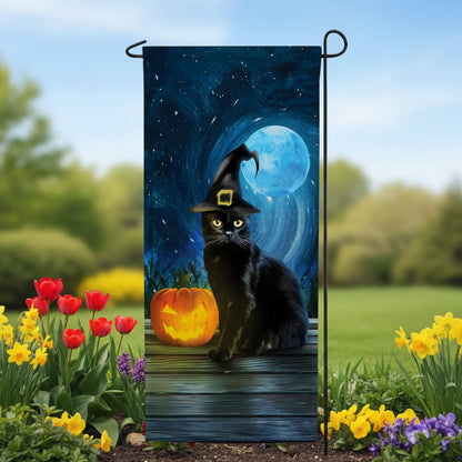 America Forever Witchy Cat Garden Banner Flag