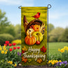 America Forever Cardinal Atop Cornucopia Garden Banner Flag
