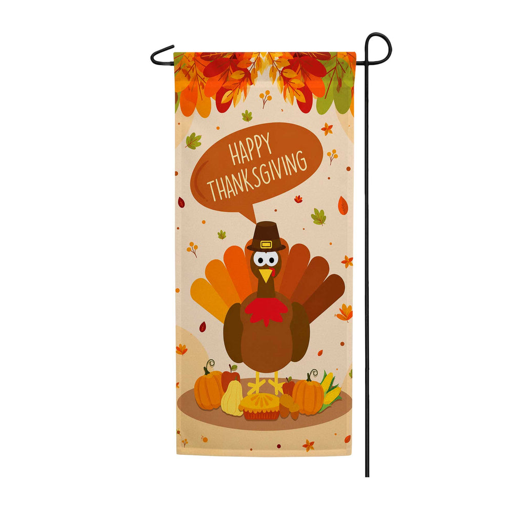 America Forever Time To Gobble Up! Garden Banner Flag