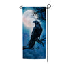 America Forever Raven In Moonlight Garden Banner Flag
