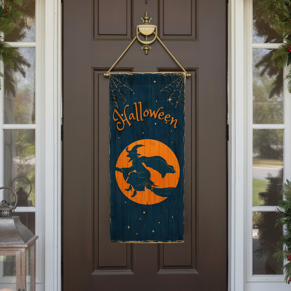 America Forever Halloween Witch Silhouette Garden Banner Flag