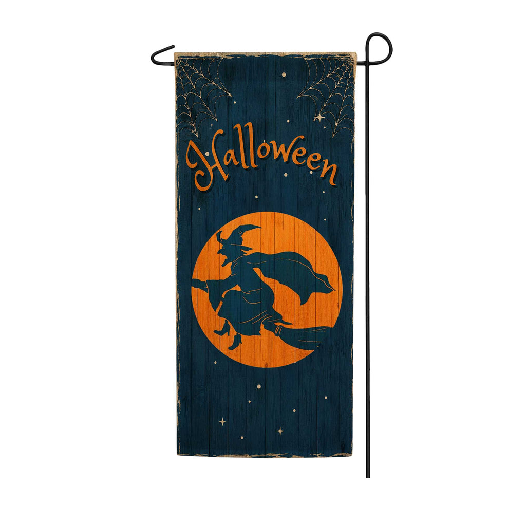 America Forever Halloween Witch Silhouette Garden Banner Flag