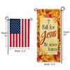 America Forever Fall For Jesus Leaf Border Garden Banner Flag