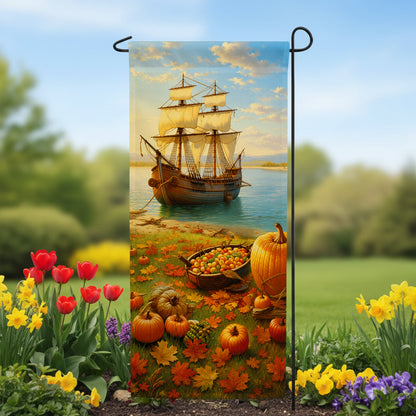 America Forever Mayflower Garden Banner Flag