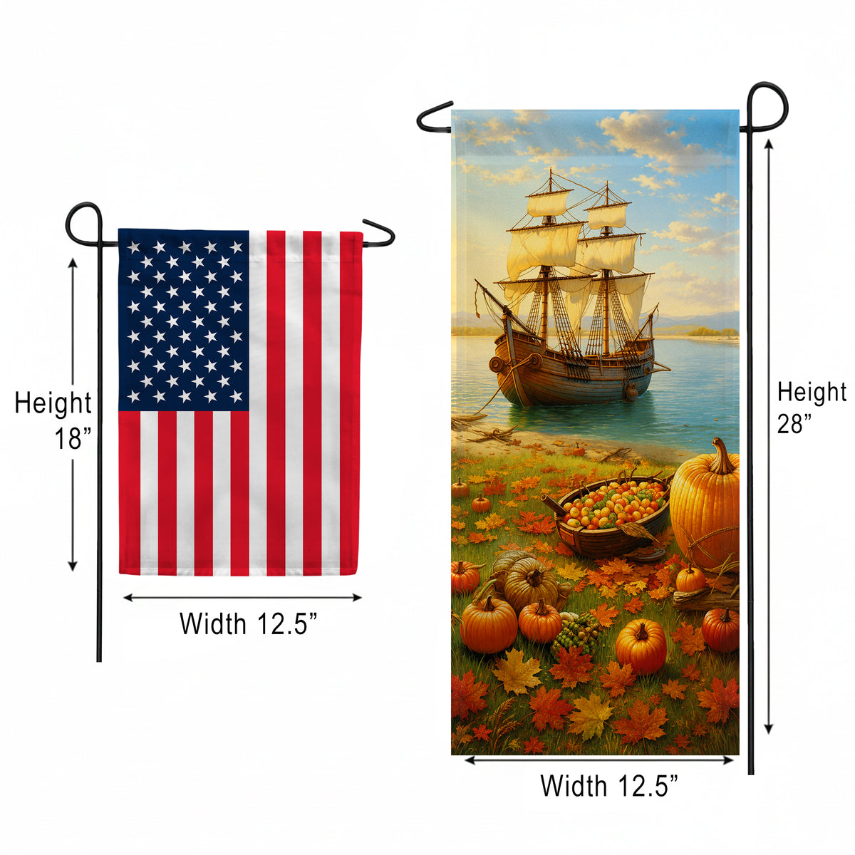America Forever Mayflower Garden Banner Flag