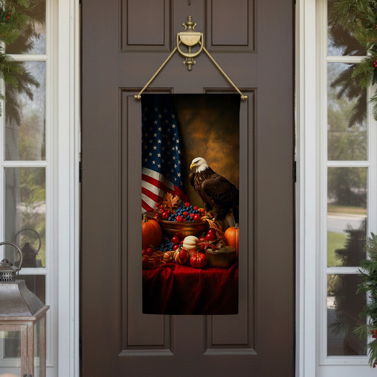 America Forever American Thanksgiving Garden Banner Flag