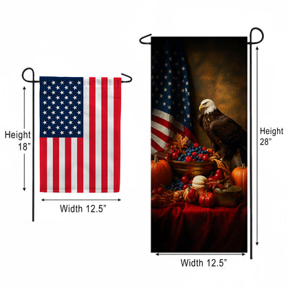 America Forever American Thanksgiving Garden Banner Flag