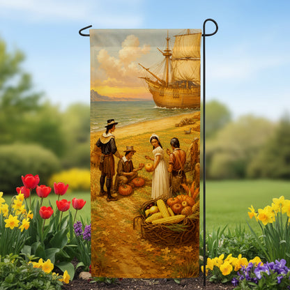 America Forever Thanksgiving Vegetable Market Garden Banner Flag