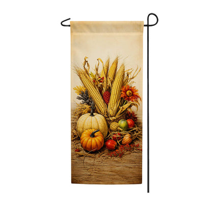 America Forever Fall Gourds And Corn Garden Banner Flag