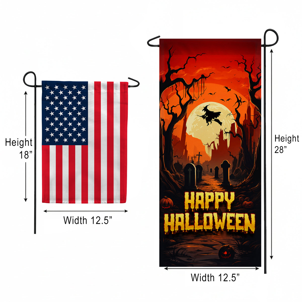 America Forever Fright Night Flight Garden Banner Flag