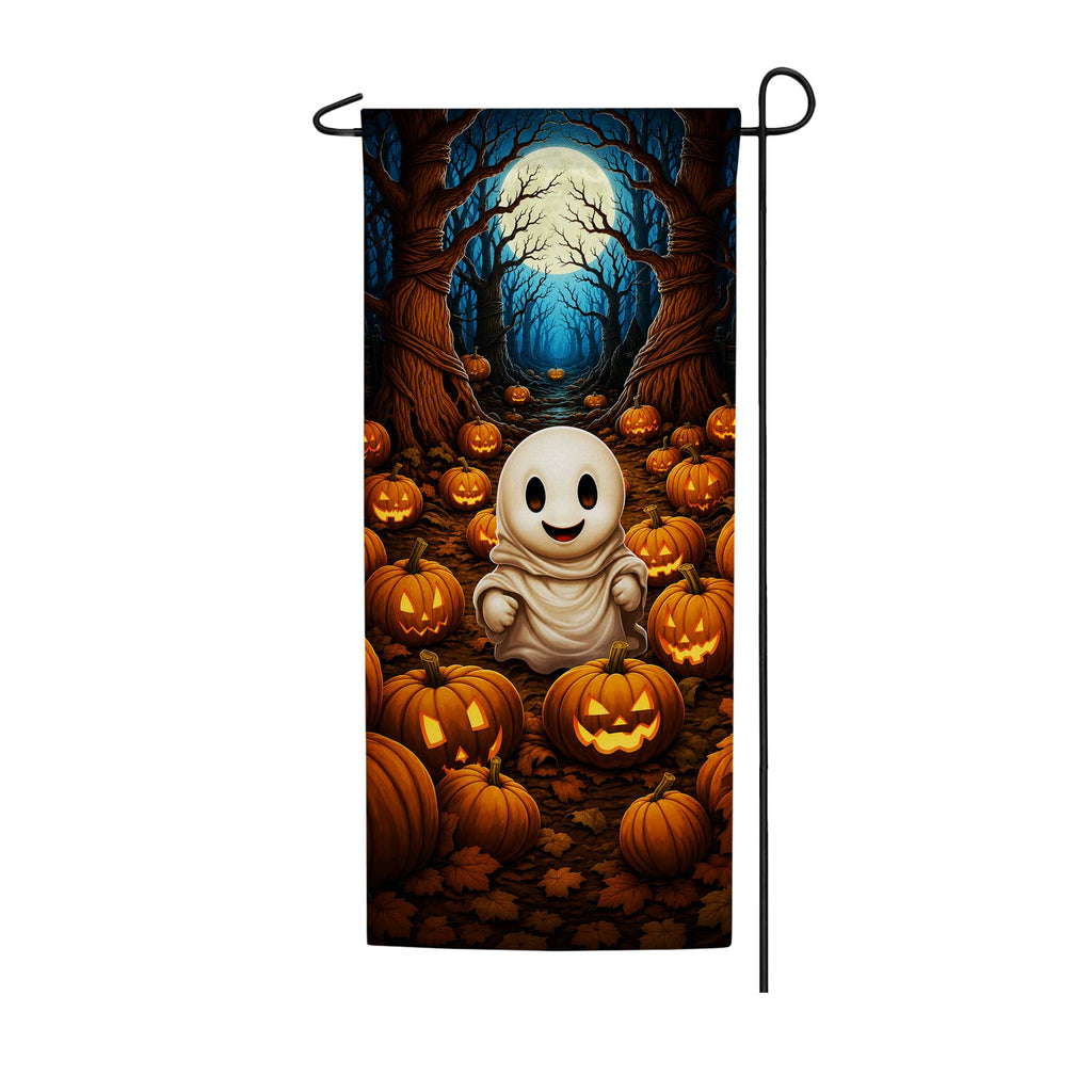 America Forever Little Happy Ghost Garden Banner Flag