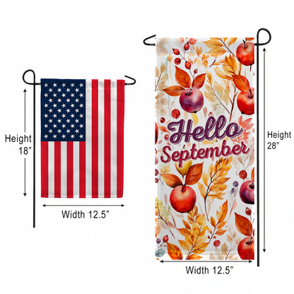America Forever Hello September Colors Garden Banner Flag