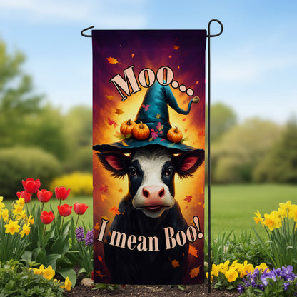 America Forever Moo... I Mean Boo! Garden Banner Flag