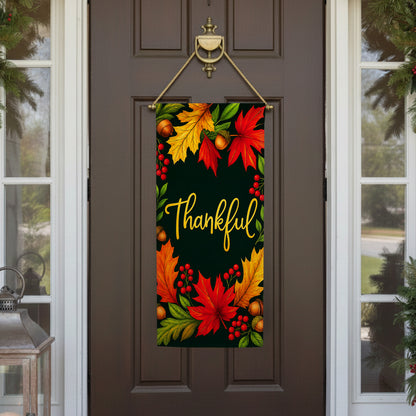 America Forever Thankful Leaves Garden Banner Flag