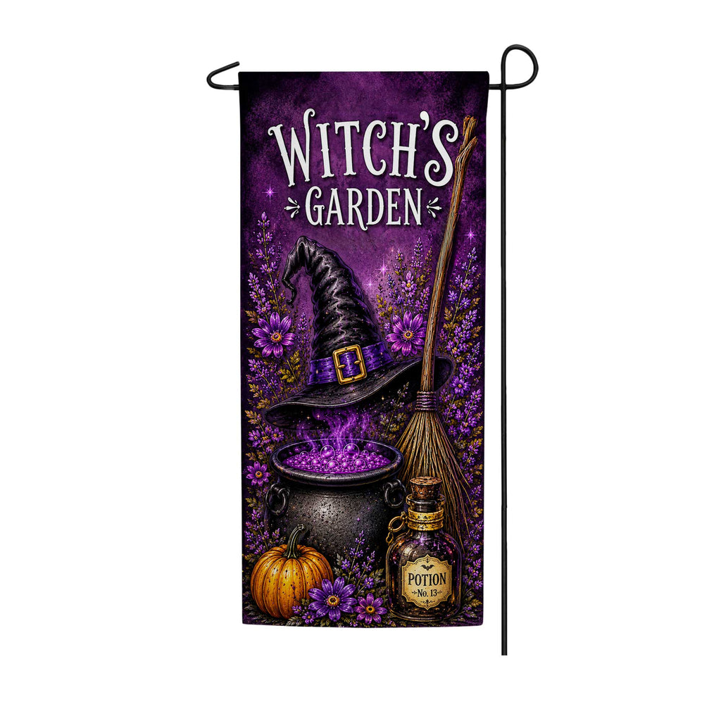 America Forever Witch's Garden Halloween Garden Banner Flag
