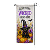 America Forever Something Wicked Grows Here Black Cat Garden Banner Flag