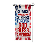 America Forever Stars and Stripes Forever Patriotic Garden Banner Flag