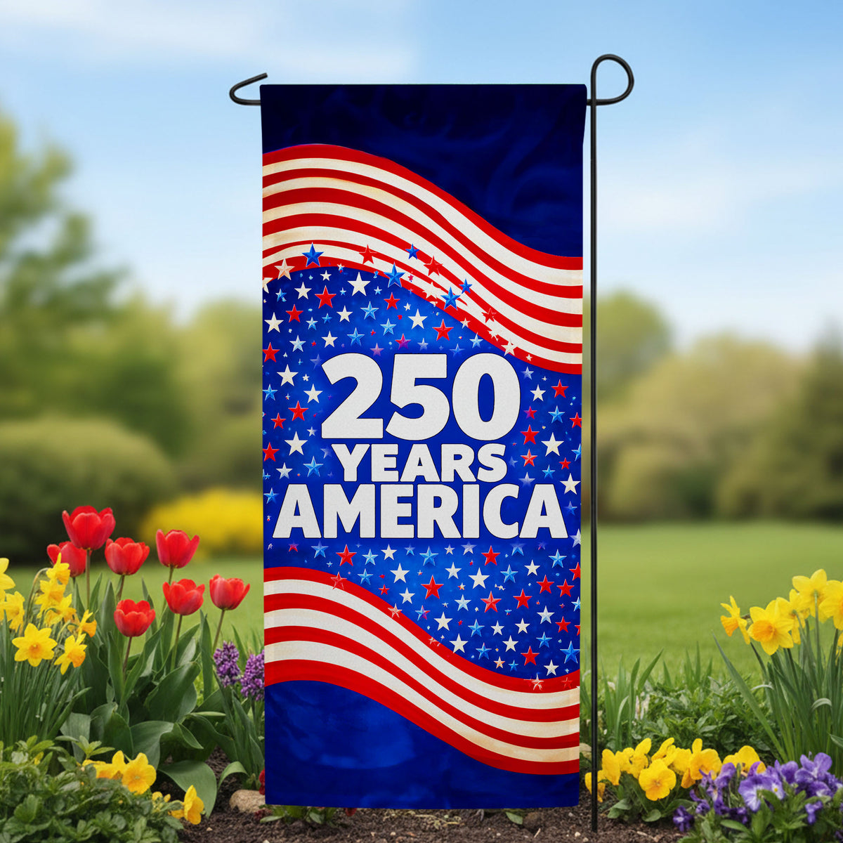 America Forever 250 Years America Stars and Stripes Garden Banner Flag