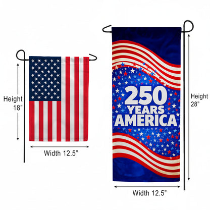 America Forever 250 Years America Stars and Stripes Garden Banner Flag