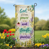God Provides Power to the Weak Inspirational Garden Banner Flag