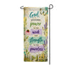 God Provides Power to the Weak Inspirational Garden Banner Flag