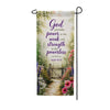 Isaiah 40:29 God Provides Power Garden Banner Flag