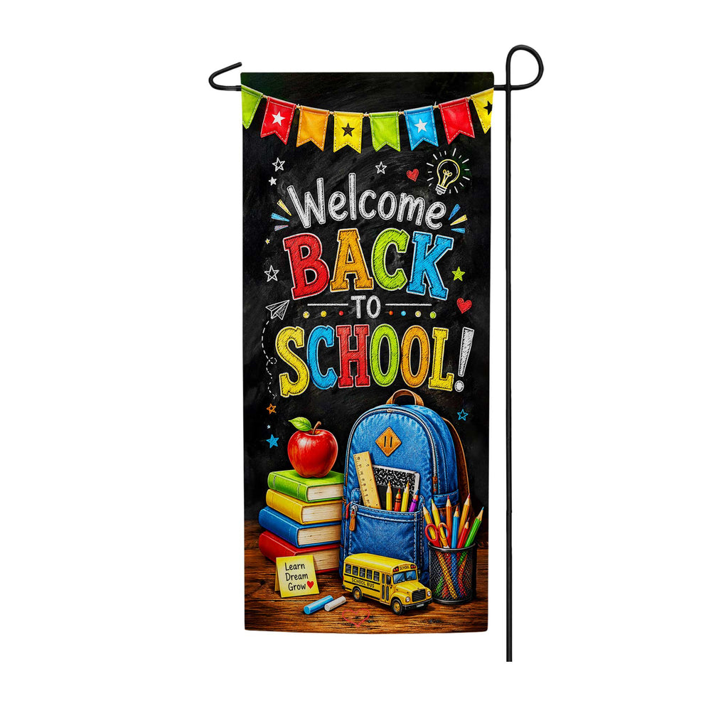 America Forever Welcome Back To School Garden Banner Flag