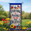 America Forever Everything Is Possible Patriotic Scripture Garden Banner Flag