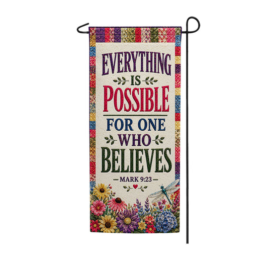 America Forever Everything Is Possible Mark 9:23 Garden Banner Flag