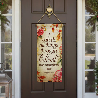 America Forever Christ Strengthens Me Garden Banner Flag