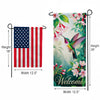 America Forever Welcome Hummingbird Fuchsia Garden Banner Flag