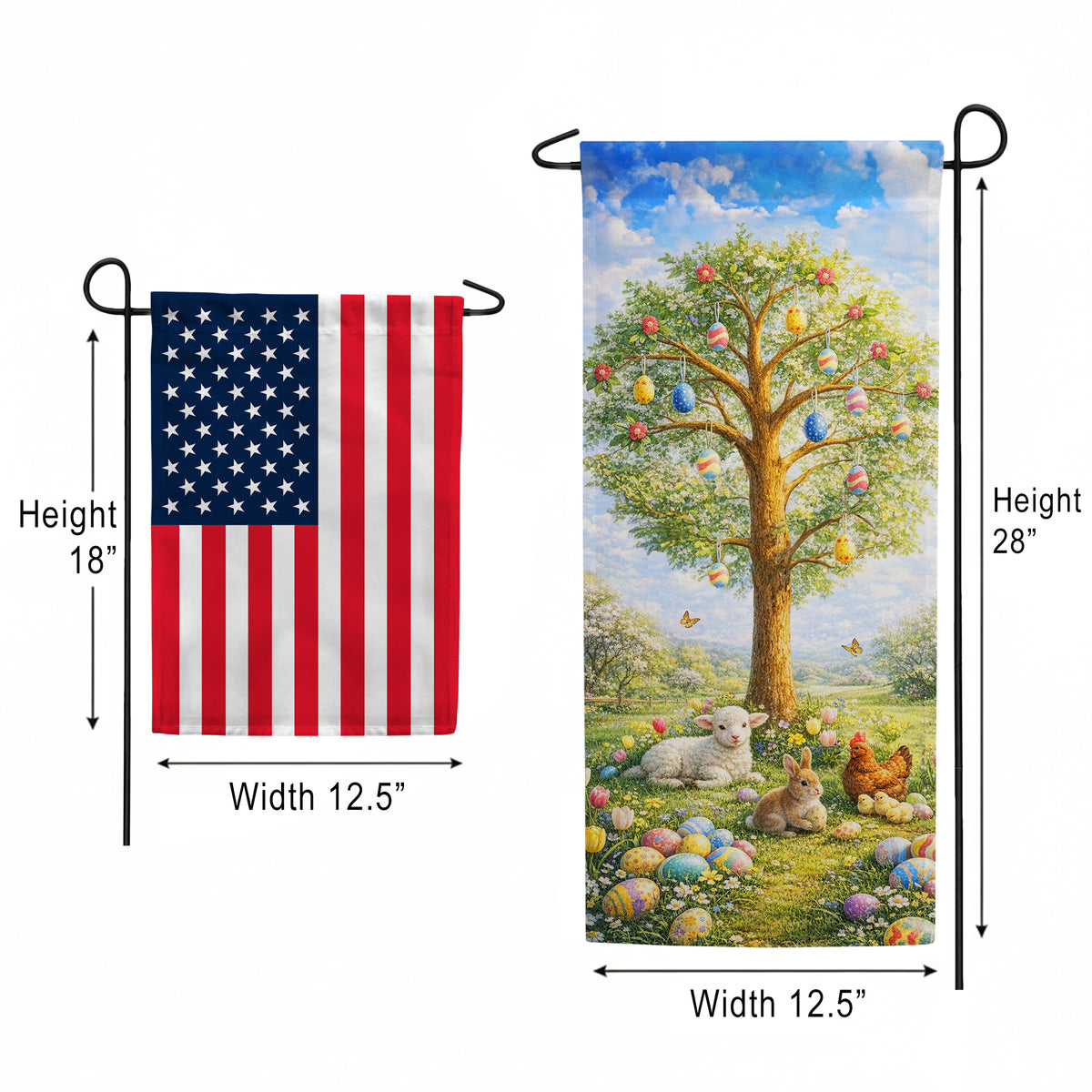 America Forever Easter Egg Tree Garden Banner Flag