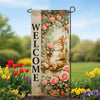 America Forever Welcome Bunny on a Swing Garden Banner Flag