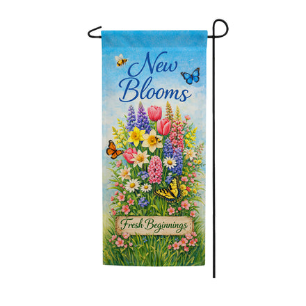 New Blooms Double Sided Banner Garden Flag 12.5" x 28"