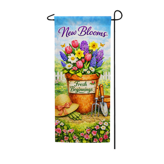 Fresh Beginnings Double Sided Banner Garden Flag 12.5" x 28"